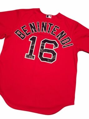 Majestic Red Men’s Large Baseball Jersey with Benintendi 16 Back Graphic